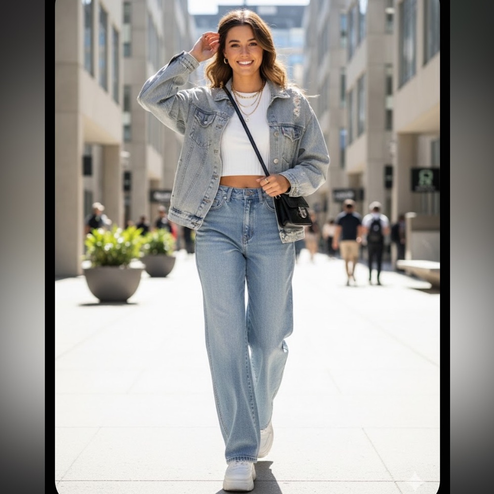 Light Wash Straight Leg Jeans - Casual Women’s Denim